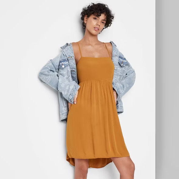 Women's Sleeveless Open Back Babydoll Dress - Wild Fable™ | Target