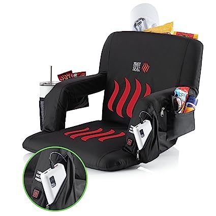The Original Hot Seat, Dual Heated Stadium Chair, Heats Seat and Back, Arm and Back Support, 3 He... | Amazon (US)