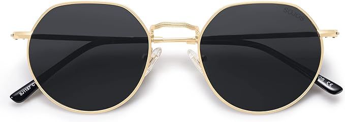 SOJOS Round Polygon Polarized Sunglasses for Women Men Retro Classic Vintage Shades SJ1157 | Amazon (US)