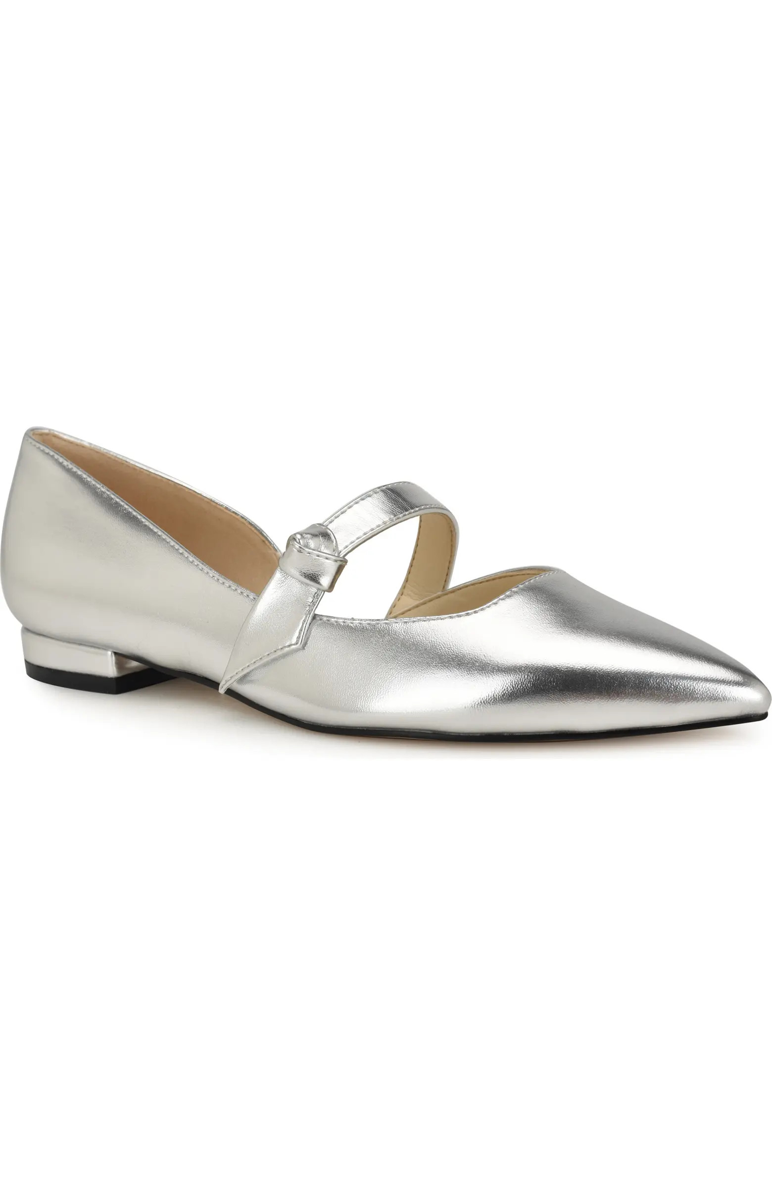 Luso Mary Jane Half D'Orsay Pointed Toe Flat (Women) | Nordstrom