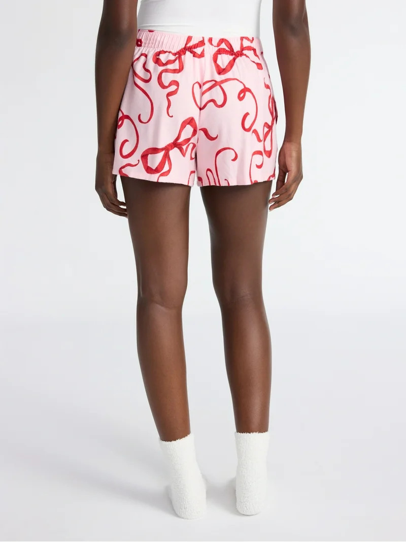 Joyspun Women's Flannel Pajama Boxer Shorts, 3'' Inseam, Sizes XS-3X | Walmart (US)