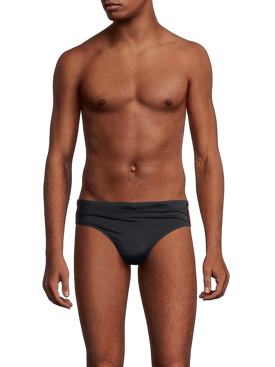 Hugo Hugo Boss Men's Rio Stripe-Trim Speedo - Black - Size M | Saks Fifth Avenue OFF 5TH