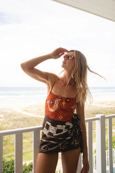 VRG GRL Italian Soiree One Piece // Rust | VRG Grl