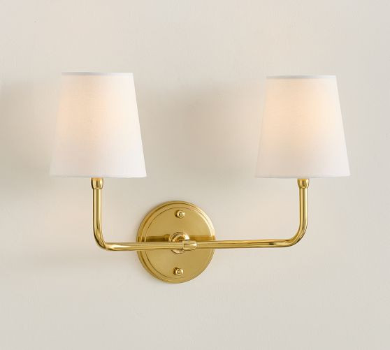 Sansome Metal Double Sconce (18") | Pottery Barn (US)
