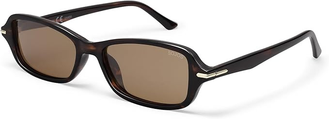 SOJOS Retro Polarized Narrow Rectangle Sunglasses Womens Mens Vintage Skinny 80s 90s Small Shades... | Amazon (US)