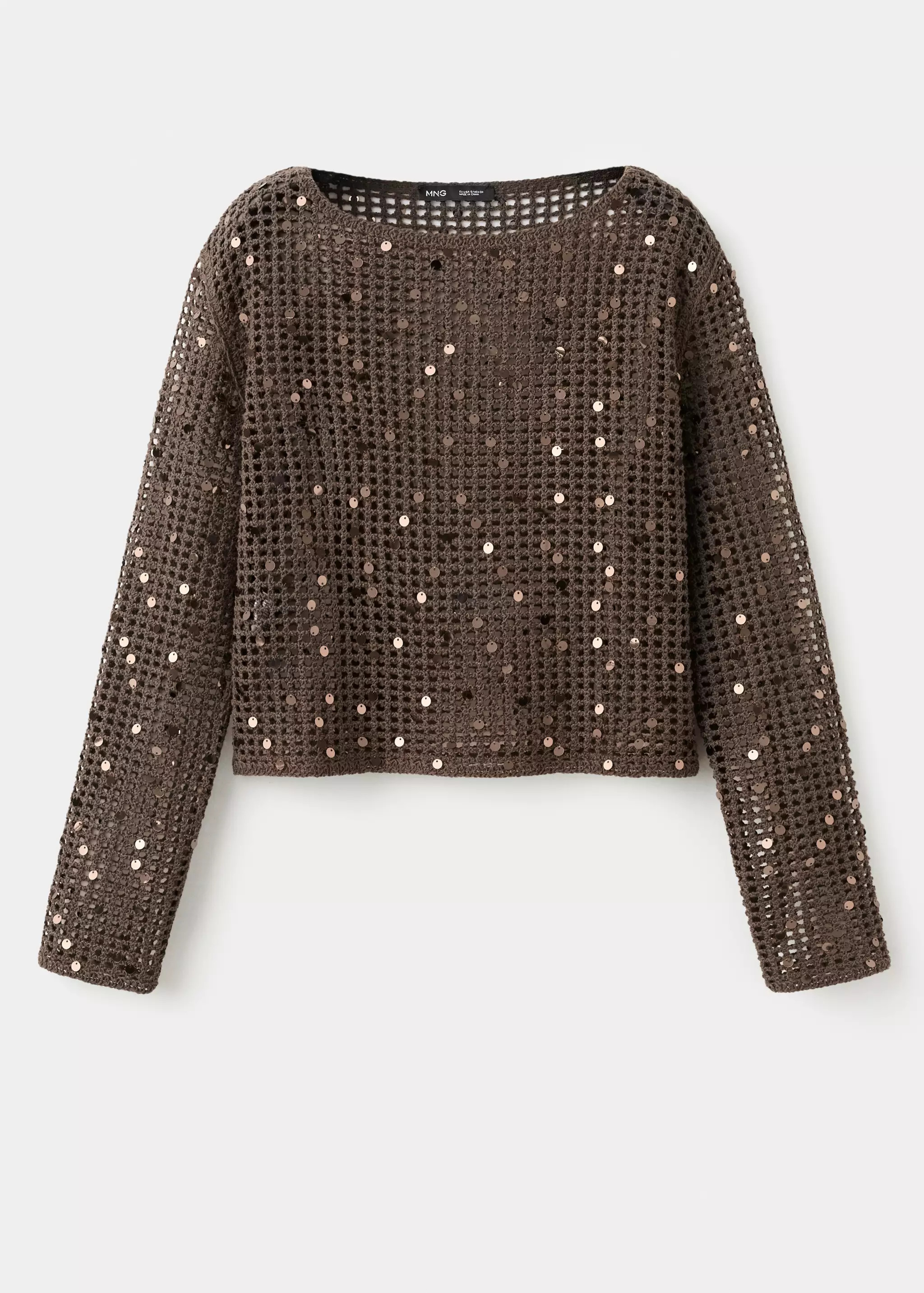 Sequin crochet sweater | Mango EU
