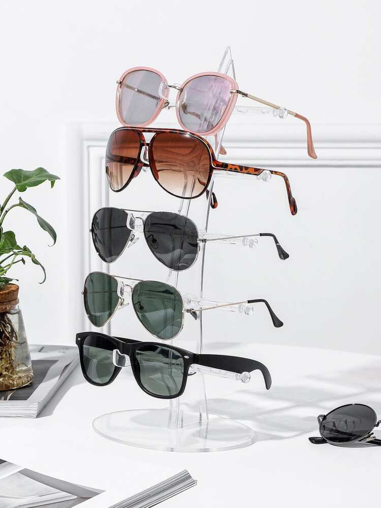 1pc Removable PMMA Sunglasses Display Rack, Minimalist Clear Sailboat Design Multi-layer Jewelry ... | SHEIN