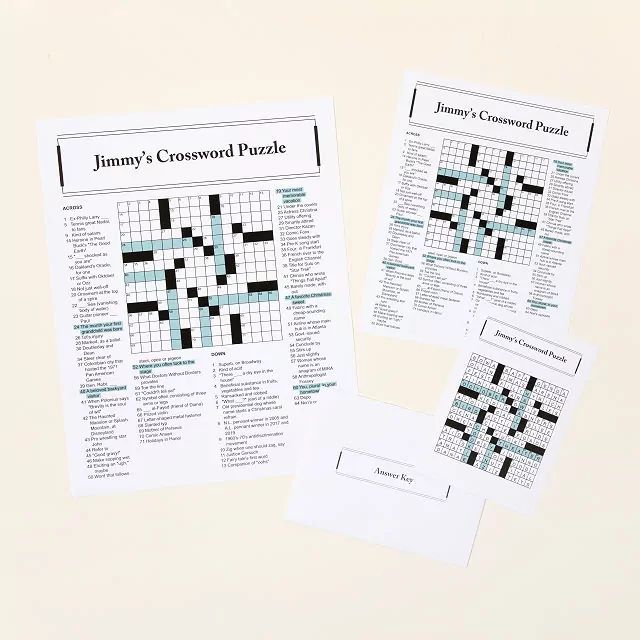 Personalized Crossword Print | UncommonGoods