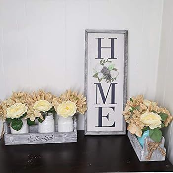 Vertical Wooden Signs for Home Decor - GBtroo Farmhouse Vertical Wood Framed Sign for Home Decor, Ga | Amazon (US)
