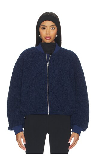 Sherpa Bomber in Navy | Revolve Clothing (Global)