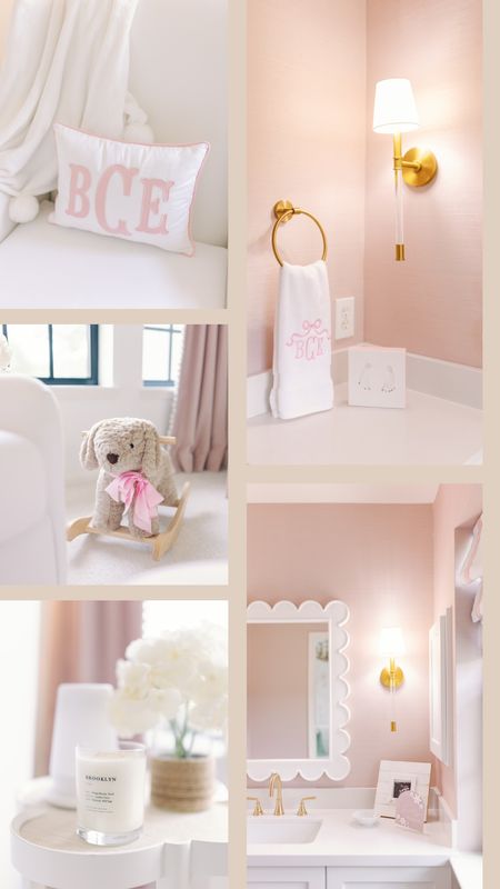 Sharing Brooklyn’s nursery at our new home! Love the way her room came out! We used Sherwin Williams Pure White on the walls, Nestig Flora wallpaper, and Pale Rose grass cloth wallpaper in her bathroom. 

Nursery, baby girl room, baby girl, home decor, baby room, new home, home update, remodel 

#LTKKids #LTKHome #LTKBaby