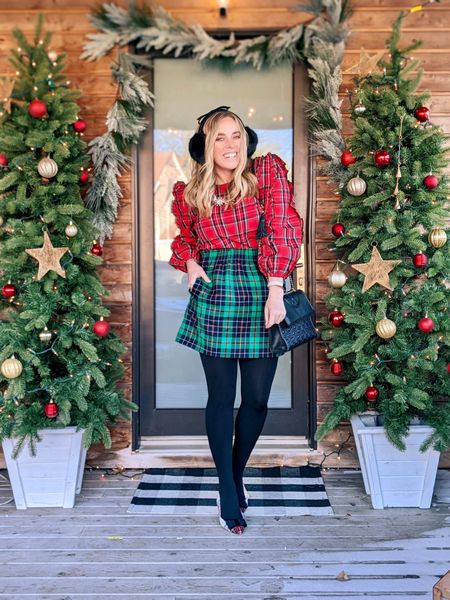 🎶 Christmas Wrapping 🎶

Day Two of our holiday style challenge and am all wrapped up in holiday plaid head to toe! Took inspo from my girl @somethinboutsunshine to pair my favorite green plaid skirt with some red plaid and a little white plaid on my toes! Had to add tights and ear muffs though with mine because Maine 🥶 Took all of my holiday plaid out to after work yesterday evening to try and get a bunch of Christmas shopping done- holiday hustle & bustle last night! Happy Tuesday friends! 

Similar green plaid skirts linked here along with some similar holiday plaid tops👉🏻

#LTKHoliday #LTKGiftGuide #LTKSeasonal
