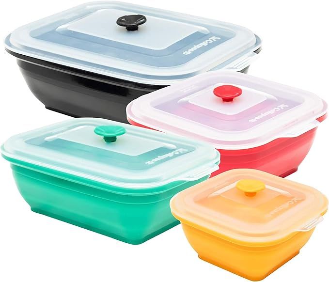 Collapse-it Best Kitchen Ware - Silicone Food Storage Containers - BPA Free Airtight Bowls - Coll... | Amazon (US)