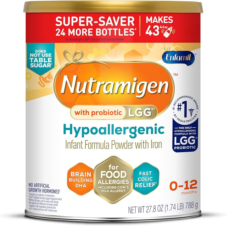 Enfamil Nutramigen Hypoallergenic Baby Formula with Iron, Lactose Free, Colic Relief from Cow's M... | Amazon (US)