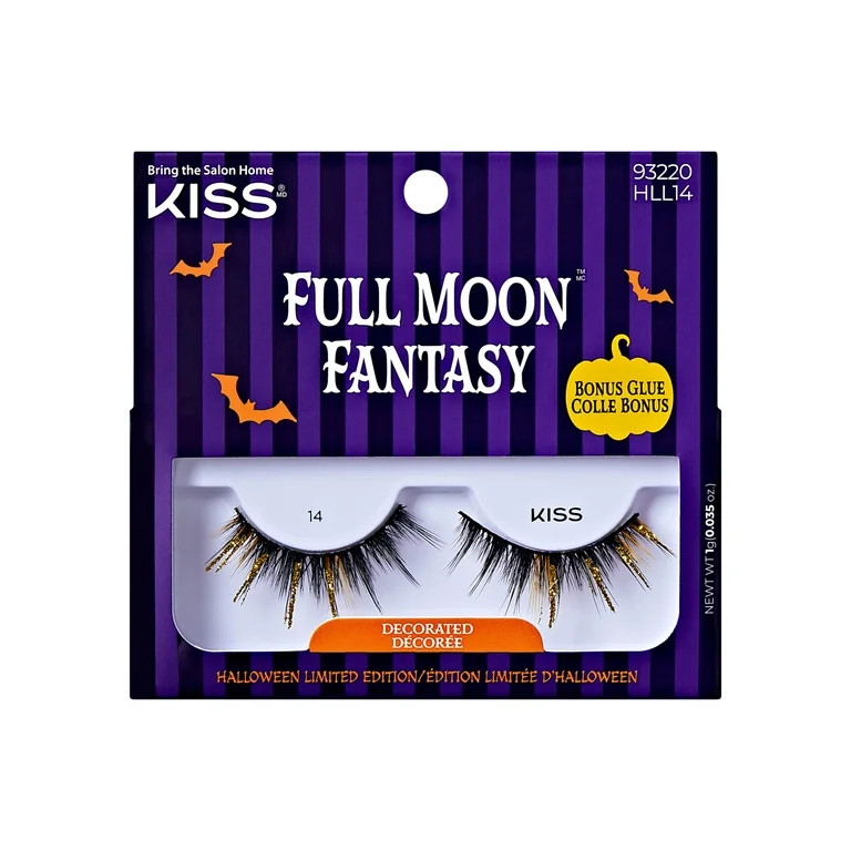 KISS Full Moon Fantasy, False Eyelashes, Vamp Life, 12 mm, 1 Pair | Walmart (US)