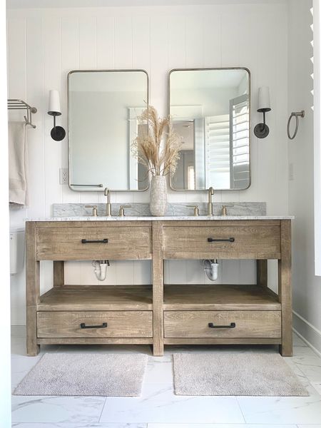 Beautiful Reclaimed wood double vanity in this oceanside new build in Bethany Beach. Follow my shop @GinaDragoDesign on the @shop.LTK app to shop this post and get my exclusive app-only content!

#liketkit 
@shop.ltk
https://liketk.it/3W3wx

#LTKfamily #LTKbeauty #LTKhome