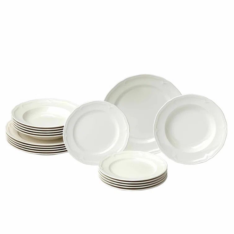 Manoir Porcelain China Dinnerware - Set of 18 | Wayfair North America