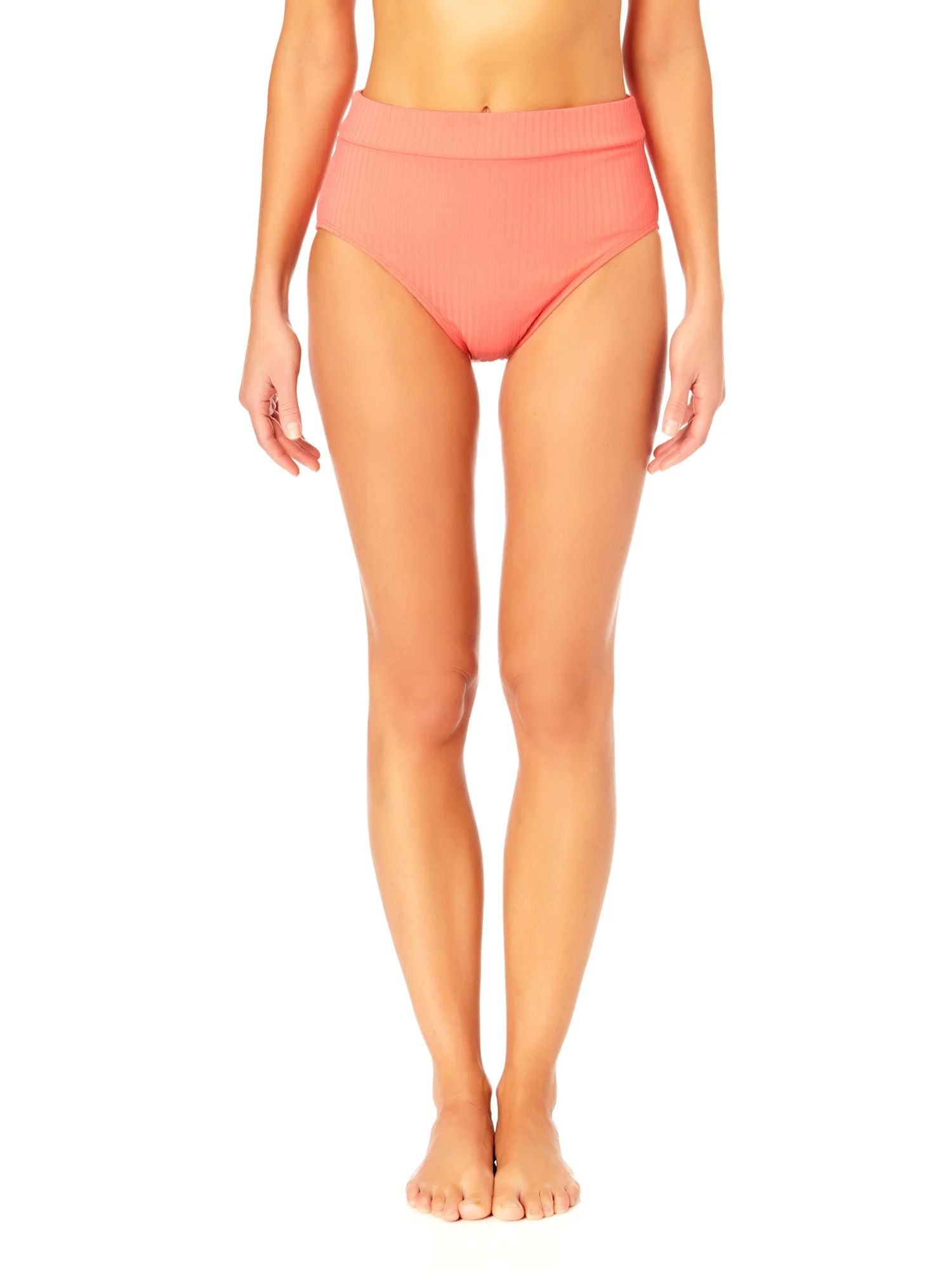 Time and Tru Women's and Women’s Plus Size Peek-a-boo High Waist Swim Bottom | Walmart (US)