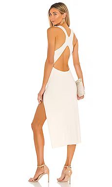 Michael Costello x REVOLVE Variegated Rib Bodycon Dress in Ivory from Revolve.com | Revolve Clothing (Global)