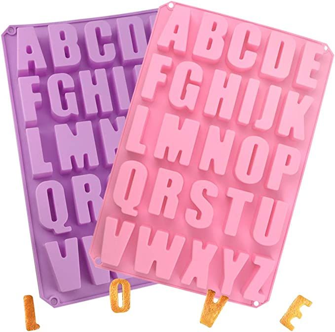 2PCS Silicone Alphabets Molds, A-Z Silicone Alphabet Trays Mold, 26 Large Letters Alphabet Silico... | Amazon (CA)