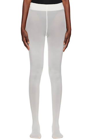 Wolford - Off-White Velvet de Luxe 66 Tights | SSENSE