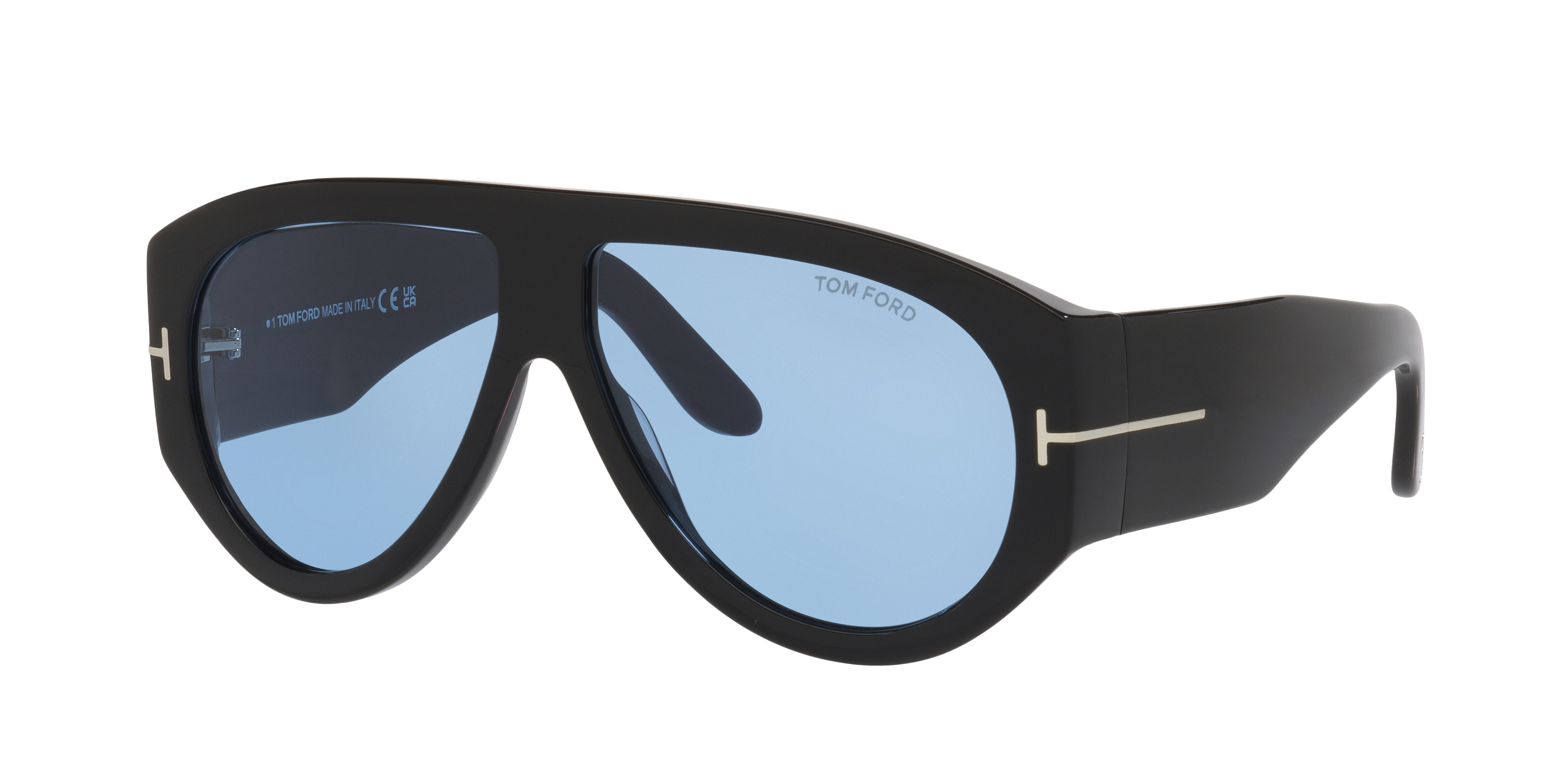 Tom Ford Hombre Sunglass FT1044 - Color del Marco: Negro Brillante, Color de la Lente: Azul | Sunglass Hut EU