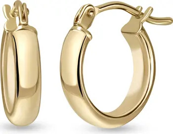 14K Gold Beveled Edge Huggie Hoop Earrings | Nordstrom