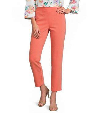 Petite Size the PARK AVE fit Elite Stretch Ankle Straight Pants | Dillard's