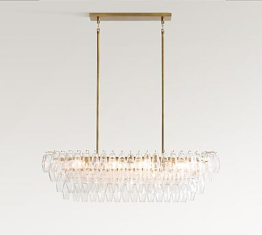Florence Crystal Linear Chandelier (50") | Pottery Barn (US)