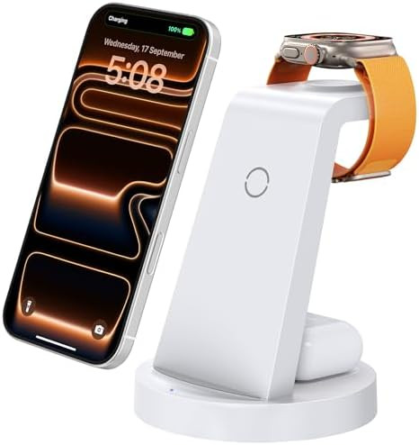 Anlmz 3 in 1 Charging Station for iPhone - Wireless Charger for Apple Products Multiple Devices -... | Amazon (US)