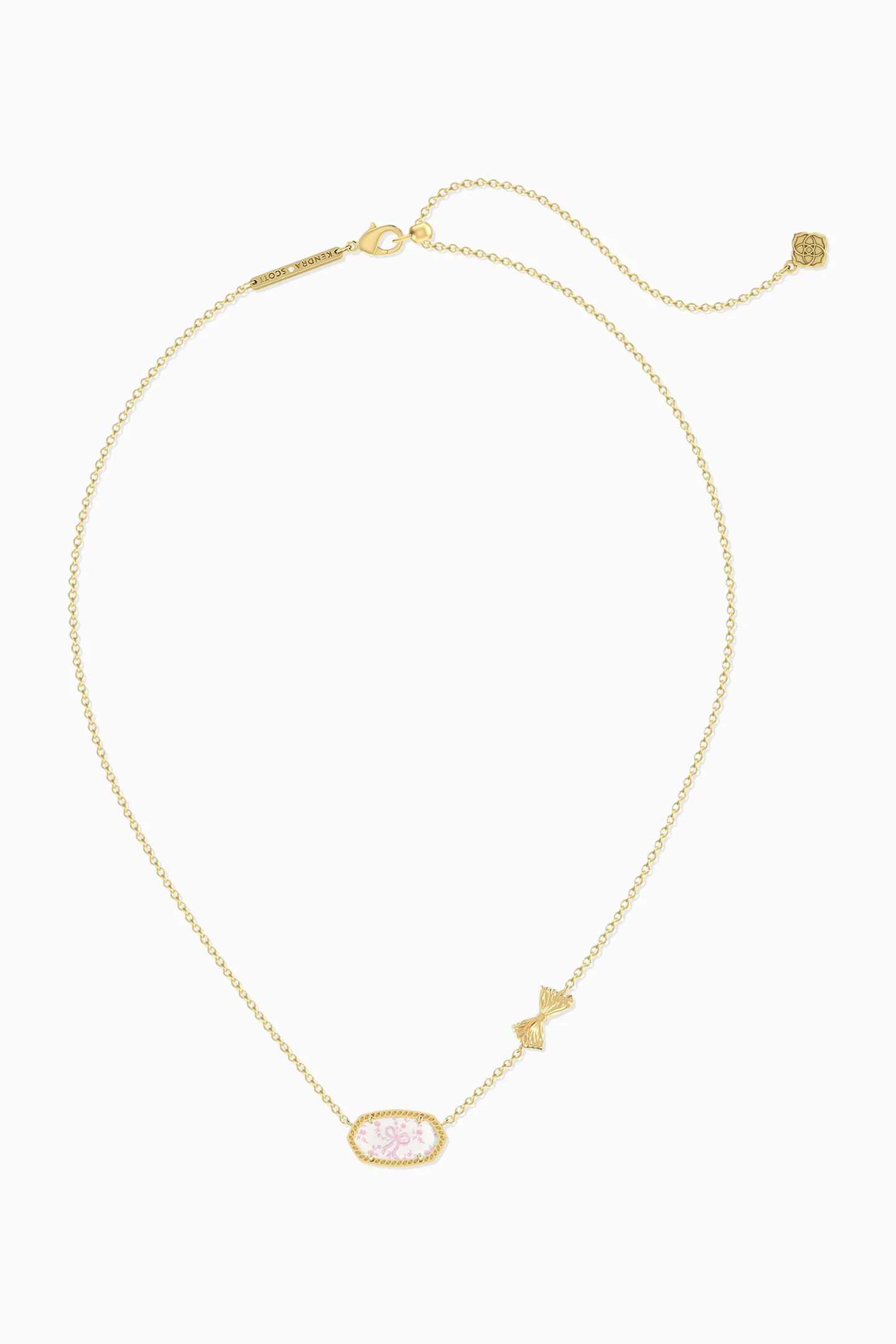 Kendra Scott x LoveShackFancy Bow Gold Chantilly Elisa Necklace | LoveShackFancy