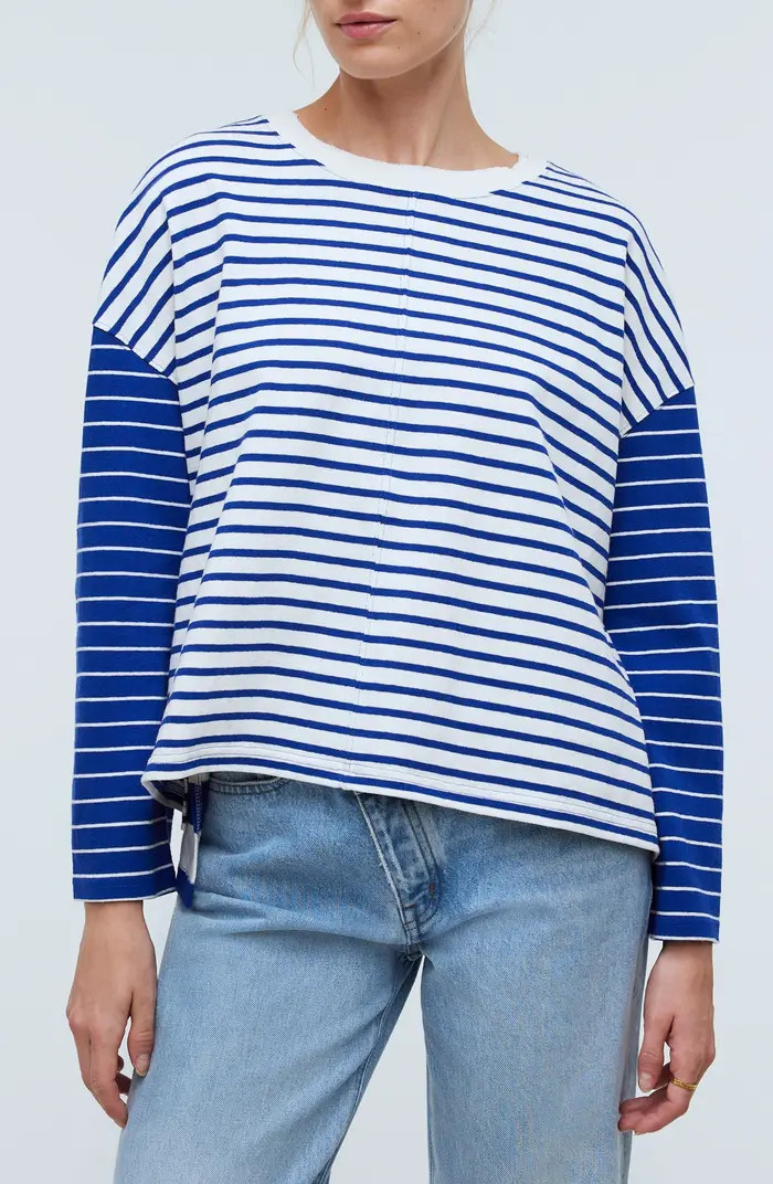 Easy Contrasting Stripe Long Sleeve Rugby T-Shirt | Nordstrom