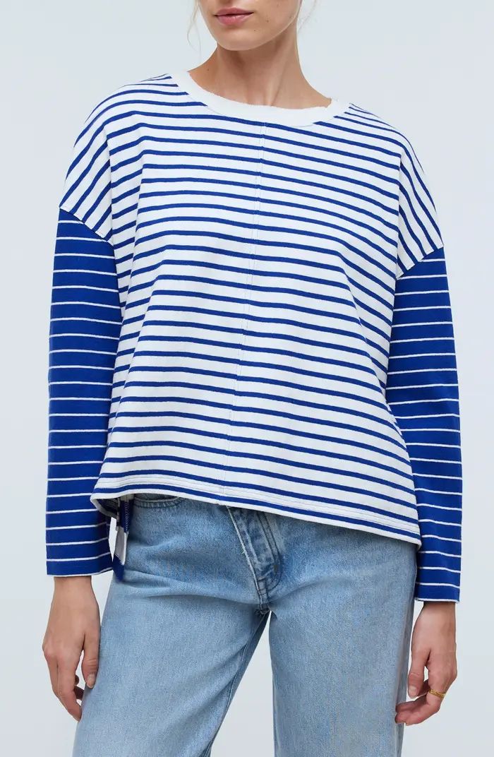 Easy Contrasting Stripe Long Sleeve Rugby T-Shirt | Nordstrom