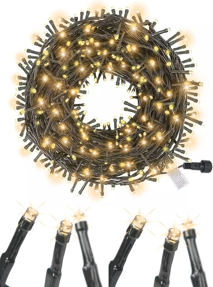 Soft Twinkle Magic Lights, (200 LED Warm-White, Green Wire) Sensory Friendly, Plug-in, Connectabl... | Amazon (US)