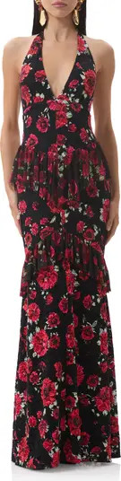 AFRM Athens Floral Print Halter Maxi Dress | Nordstrom | Nordstrom