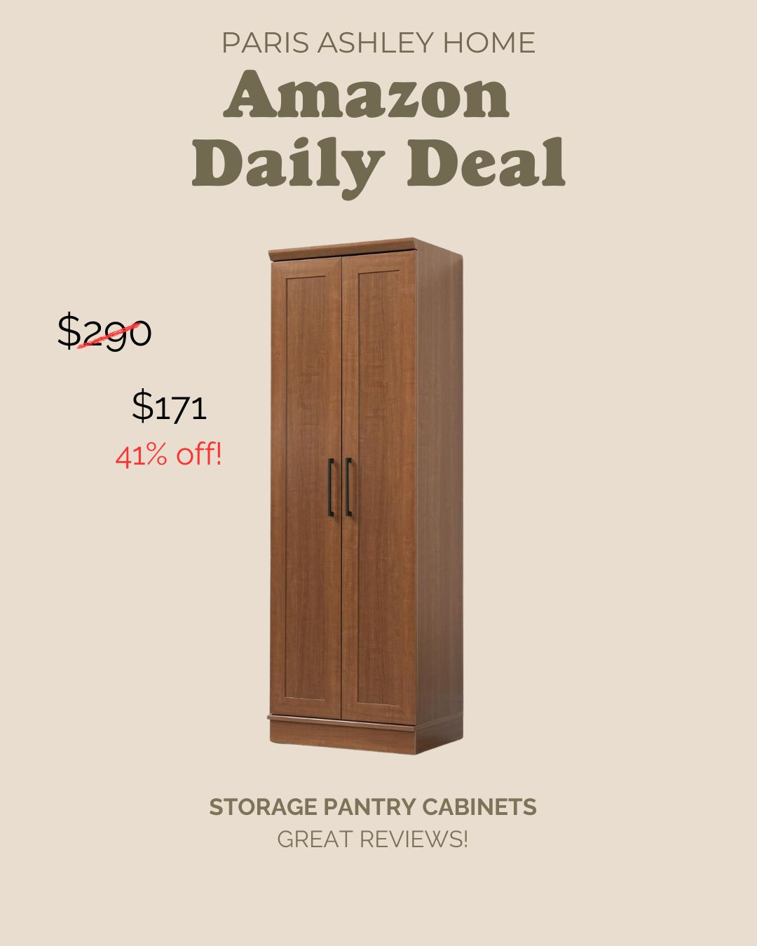 Amazon Daily Deal! Storage Pantry Cabinets, Great Reviews!  

 #LTKHome #LTKSaleAlert #LTKFamily
