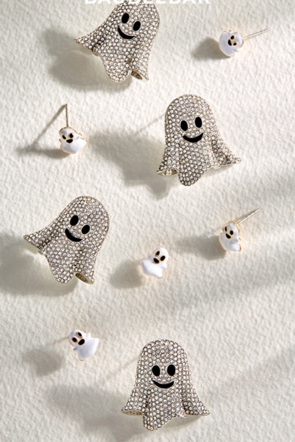 Baublebar Halloween Jewelry
Ghoul Friend Earrings

The afterlife’s a runway, so your ear stack’s going to need some sparkles. Introducing the Ghoul Friend Earrings, pavé studs with shimmering glass stones. So cute and lightweight, these ghost earrings are perfect for haunting Halloween costumes, or for some fun personality during all of spooky season

#LTKSeasonal #LTKWorkwear #LTKStyleTip