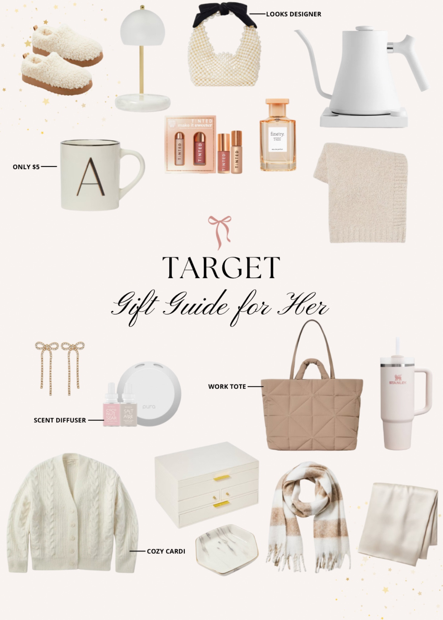 Target gift guide for her | #giftideas #giftguide #giftguides #giftguideforher #giftguide2024 #targetfinds #targetgiftideas #targetshopping #christmasgift
@Pura @target @Stanley Brand @fine’ry.

#LTKSeasonal #LTKHoliday #LTKGiftGuide