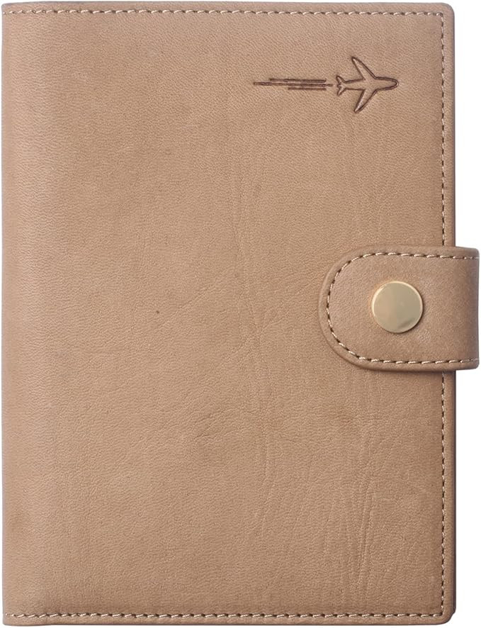 Genuine Leather Passport Case, RFID Passport Cover with Credit Card Holder for Women and Men Fami... | Amazon (US)