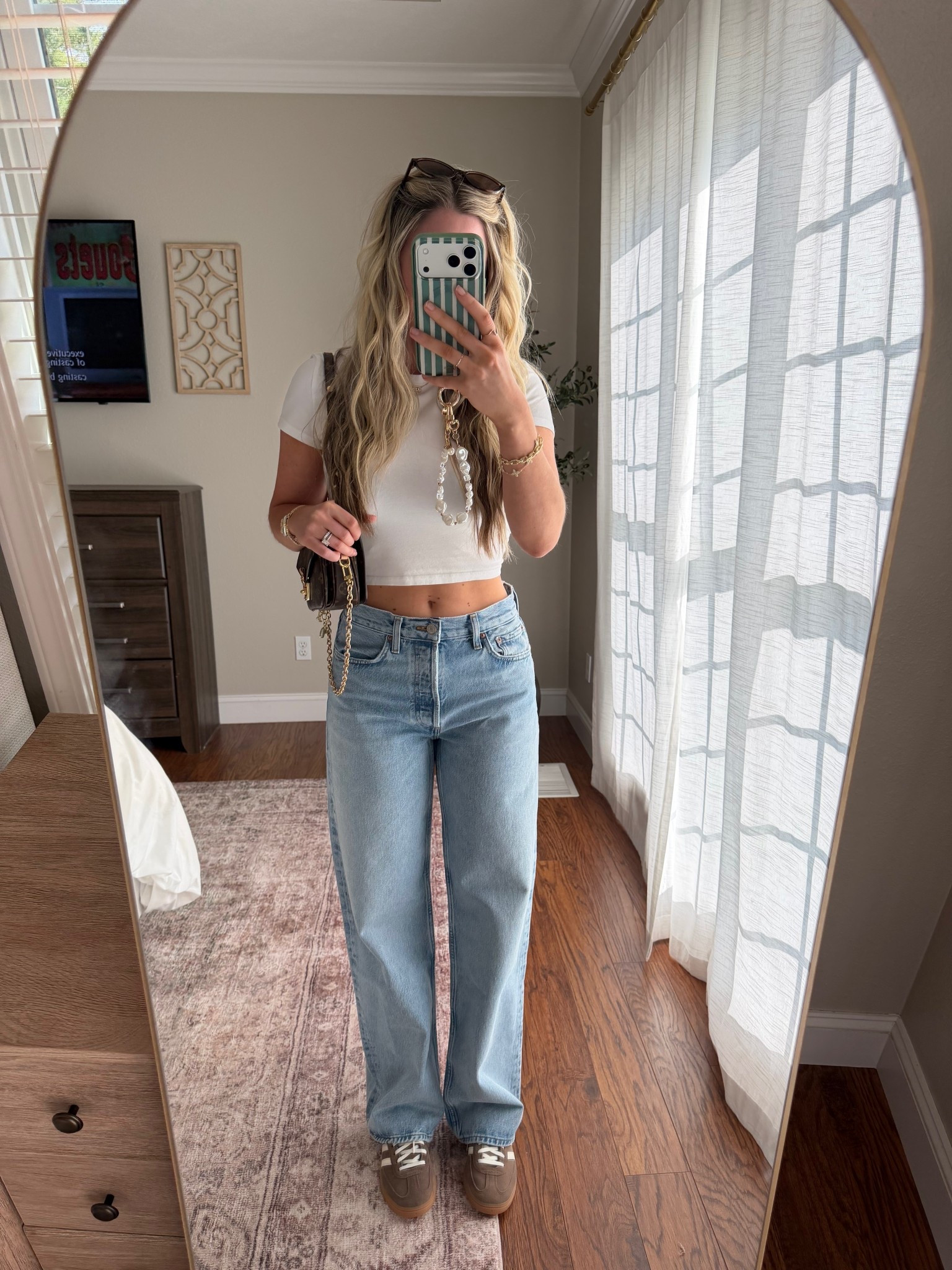 Casual spring fit 👟 My favorite low rise denim jeans! 

#LTKootd #LTKgrwm #LTKSaleAlert