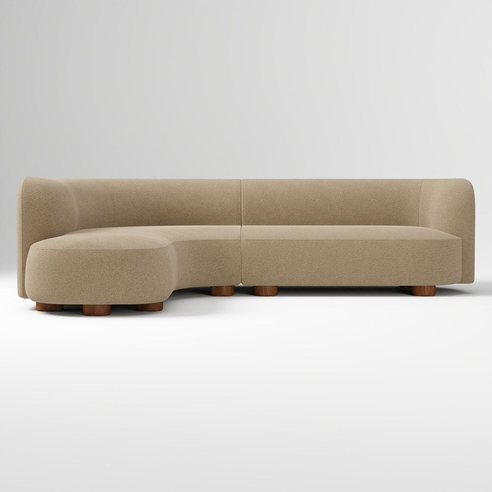 Laurent 2-Piece Wedge Chaise Sectional (111.5") | West Elm (US)