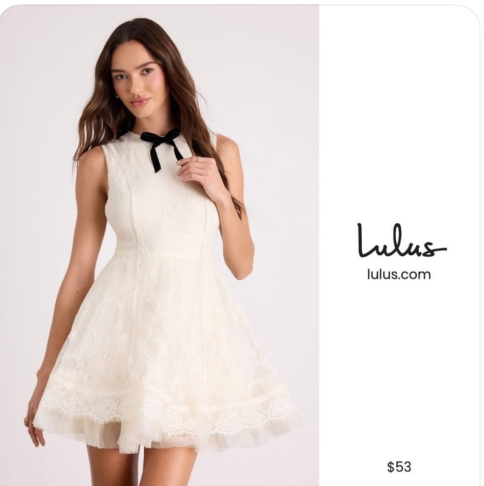 Charmaine Cream Lace Sleeveless Skater Mini Dress