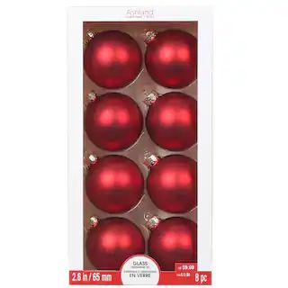 8ct. 2.6" Matte Red Glass Ball Ornaments by Ashland® | Michaels | Michaels Stores