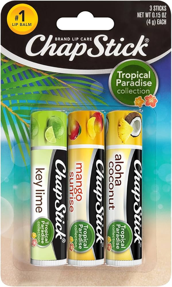ChapStick Lip Care Set, Tropical Paradise Collection 3-Pack \u2013 Mango Sunrise, Key Lime & Aloh... | Amazon (US)