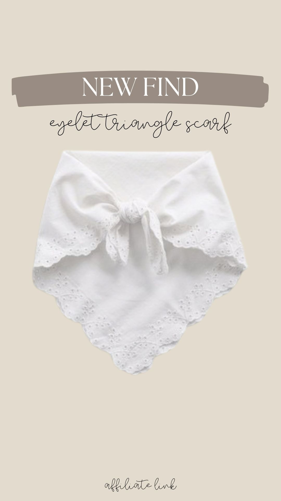 New find! Triangle bandana scarf in eyelet 

#LTKSeasonal #LTKootd #LTKmomlife