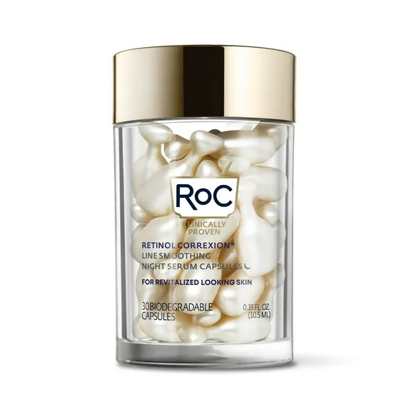 RoC Retinol Correxion Capsules, Anti-Aging Night Serum, Anti-Wrinkle Treatment, 30 Ct | Walmart (US)