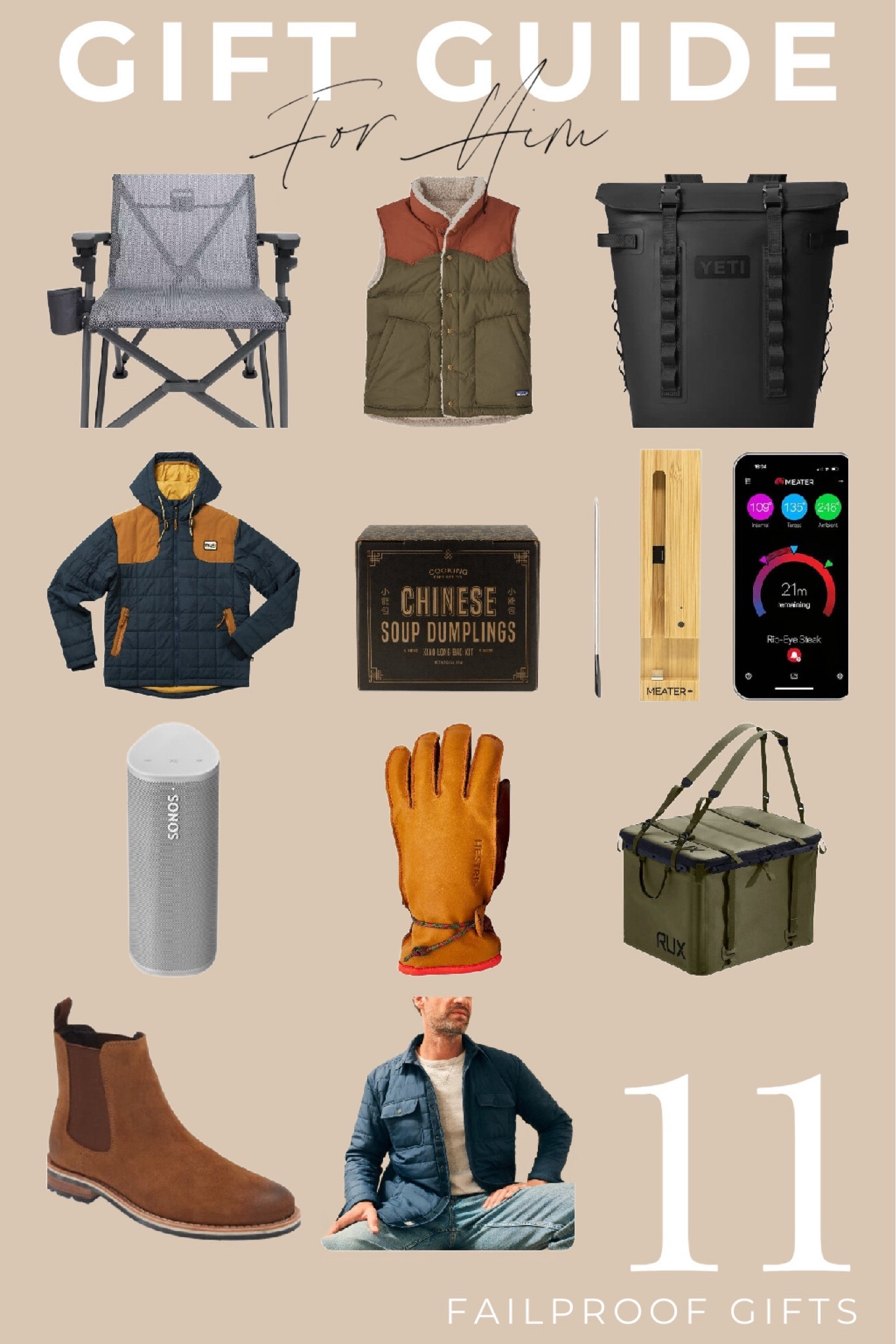 Fail proof gifts that Dad will love!  Great outerwear pieces for fall in winter, Durable, totes, and coolers for camping and more, a portable speaker, and the best meat thermometer money can buy!  Not to mention the most amazing camping chair ever. I’ve sat in it, and I could stay in it for an entire day.

Gift guide for Dad  | gift guide for him | gifts for him | gifts for men 

#GiftGuideForhim #GiftGuideForDad #CampingGiftGuide #GiftGuideForTheChef #GiftGuideForTheOutdoorsman 

#LTKGiftGuide