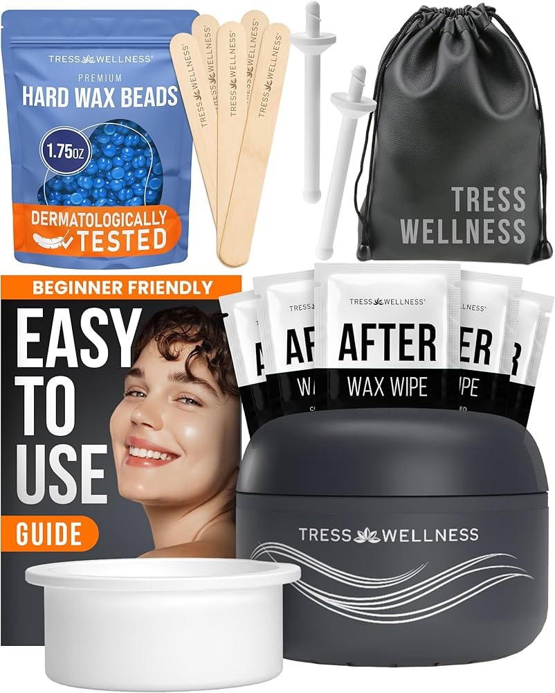 Tress Wellness Stripless Wax Kit for Face, Eyebrow & Lip for Women & Men \u2013 Quick & Easy Mini... | Amazon (US)