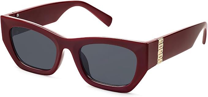 SOJOS Trendy Rectangle Cateye Sunglasses Womens Mens UV400 Fashion Chic Chunky Shades SJ2296 | Amazon (US)