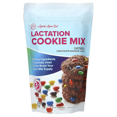 Mommy Knows Best, Lactation Cookie Mix, Oatmeal Chocolate Rainbow Candy, 16 oz ( 454 g) | iHerb